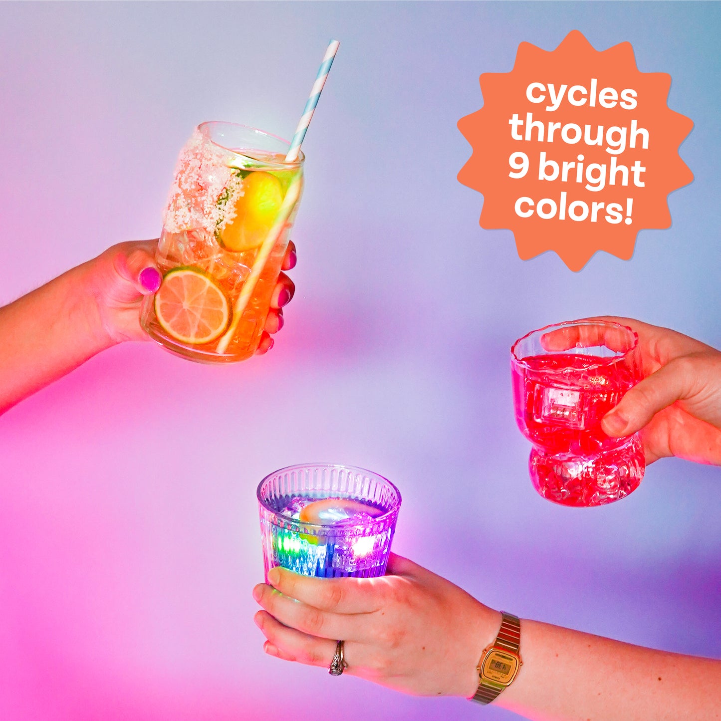 Glo Cubes Multicolored 4 Pack
